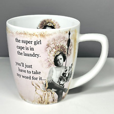 Erin Smith Art Holy Crap Super Girl Cape In Laundry 12 oz. Coffee Mug Enesco picture