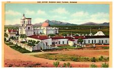 Postcard San Xavier Mission Near Tucson Arizona Vintage advertising picture