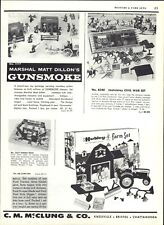 1960 PAPER AD Marshall Matt Dillon Gunsmoke Tootsietoy Civil War Set Hubley Farm picture