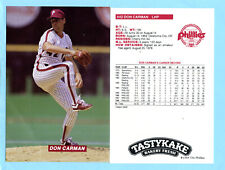 1989 Tastykake Phillies Postcard # 42 Don Carman  Box 710 picture