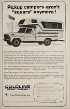 1968 Print Ad Goldline Pickup Truck Campers Travel Industries Oswego,Kansas picture