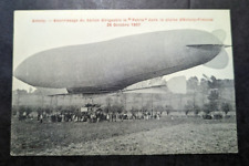 Mint 1907 France Aviation RPPC Patrie Zeppelin Dirigible Postcard picture