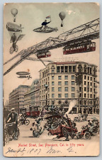 Undivided Back Postcard~ Fantasy Market Street, San Francisco, CA In Fifty Years picture