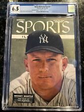 Sports Illustrated 1956 1st Mickey Mantle HOF Yankees Cover CGC 6.5 No Label picture