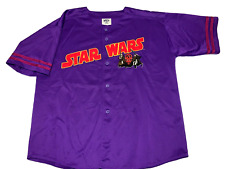 Rare Vintage 1990s Darth Maul Star Wars Embroidered Purple Jersey Brand New XL picture