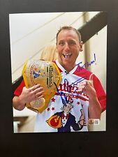 Joey Chestnut Rare autographed signed Nathan's Hot Dog photo Beckett BAS coa picture