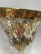 1960's Vintage Japan Christmas   Gold  Angel Tree Topper picture