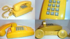 Vintage 1984 Western Electric Yellow Wall Phone Push Button Bell AT&T picture