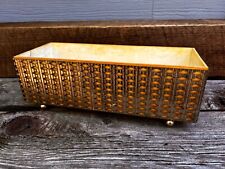 Vintage MCM Mesh Metal Planter Hollywood Regency Gold Sparkly Retro Groovy picture