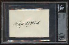 Hugo L. Black signed autograph auto 3x4 cut US Senator Alabama BAS Slabbed picture