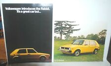 1975 Volkswagen VW Rabbit sales brochure, near mint orig showroom material+BONUS picture