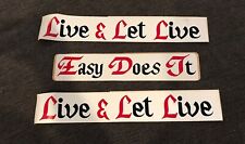 1970s Easy Does It, Live And Let Live Alcoholics Anonymous Bumper Sticker Lot picture