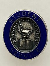 Vintage Kenwood High School Student Service Oval Shaped Lapel Pin picture