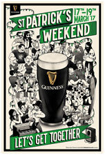 Guinness - St Patrick's Day - Vintage Advertising Poster - Beer and Wine Print picture