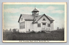 Polk Township High School Kresgeville PA DB Unposted Postcard picture