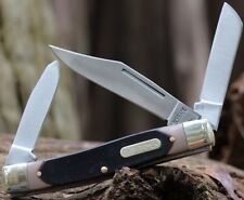 Schrade Senior Old Timer Pocket Knife Stainless Steel Blades Delrin Handle 8OT picture