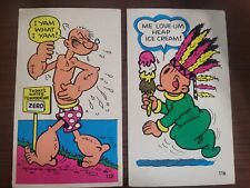 1962 Vintage Popeye Jumbo Trading Cards Dynamic Toy Inc King 2 Card Set 113/116 picture