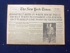1945 APRIL 14 NEW YORK TIMES - ROOSEVELT RITES IN WHITE HOUSE TODAY - NP 6472 picture