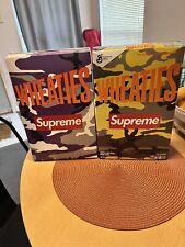 SUPREME WHEATIES CEREAL SET OF 2 PACK (EACH COLOR) BOX LOGO CAMO SEALED IN HAND picture