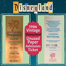 Vintage Disneyland 1986 Gold Paper Ticket Pass Complimentary Unused Untorn picture