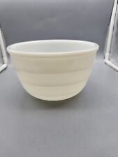 GE General Electric Stand Mixer Milk Glass Mixing Bowl Ribbed Vtg 7.5x4 picture