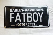 Harley Davidson FATBOY License Plate Metal Enamel Embossed Car Auto Tag 6X12 picture