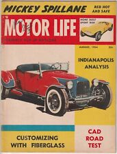 Motor Life August 1954 MICKEY SPILLANE Sports Cars Hot Rods Magazine picture