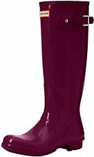 HUNTER Womens Original Tall Gloss Waterproof Rubber Rain Boot - Violet - 5 picture