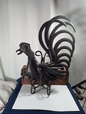 Vintage Black Metal Rooster By Midwest GC-3  R picture