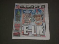 2017 APRIL 14 NEW YORK POST NEWSPAPER - ELI MANNING LIED ABOUT GAME WORN HELMETS picture