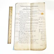 1800’s English Large List Of A Deceased Man’s Estate Including Stocks And Bonds picture
