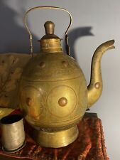 Huge Heavy Brass Or Bronze And copper Maybe Moracan Teapot 22