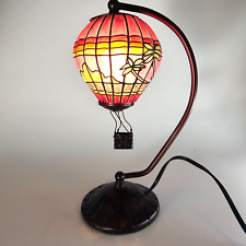Tiffany Style Stained Glass Hot Air Balloon Table Lamp Night Light Decor 13