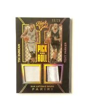 /25 DUNCAN PARKER 2015-16 Panini BLACK GOLD Pick Roll NBA Basketball Jersey SPURS picture