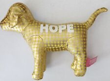 Victoria's Secret PINK Plush Stuffed Toy Dog Gold Metallic Circle Dots HOPE picture