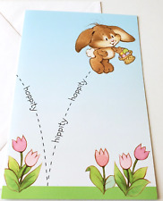 Vintage Easter Card Hopping Bunny Hoppity Hippity Hope Your Fun is Nonstoppity picture