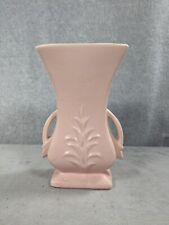 Vintage Soft Pink Matte Finish Ceramic Vase Dainty 8 inch Vase Victorian Style picture
