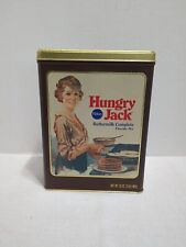 Vintage Pillsbury Hungry Jack Advertising Pancake Mix Tin Storage 8.5x6” picture