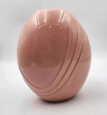 Vintage 1980s Royal Haeger Pottery Art Deco Peach Pink Ceramic Vase Large 15