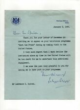 Baron Selwyn Lloyd SIGNED 1955 letter by UK Foreign Secretary -- WWII - Normandy picture
