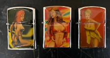  3 Cheesecake Vintage Pinup Girl 1990's Cigarette Lighter Bikinis  Nude w/ Towel picture