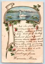 Waconia Minnesota MN Postcard Greetings Goose Lake River c1907 Vintage Antique picture