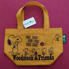 Snoopy m502  Town Shop Woodstock Vintage Embroidered Mini Tote Bag picture
