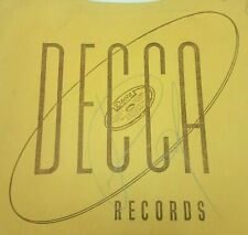 Vtg DECCA RECORDS Printed Paper Bag 78 RPM Shopping Bag  picture
