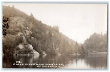 c1915 Lake Scene Near Sunnyside Franklin County McColloms NY RPPC Photo Postcard picture