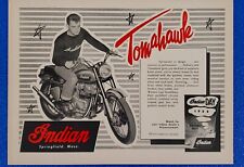 1955 VINTAGE INDIAN TOMAHAWK MOTORCYCLE ORIGINAL CLASSIC PRINT AD 1950s ICON picture