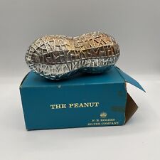 F.B. Rogers Silver plated Peanut Dish /Statement Japan Vintage W/ Orig. Box picture