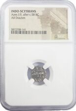 NGC Azes I Journey of the Magi Silver Drachm NGC Ancients LG picture