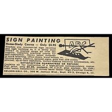 Nelson Hall Sign Painting Mini Print Ad Vintage 1963 DIY Home Course Chicago IL picture
