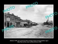 OLD 8x6 HISTORIC PHOTO OF BATHURST NSW VIEW OF THE GEORGE STREET & STORES c18 picture